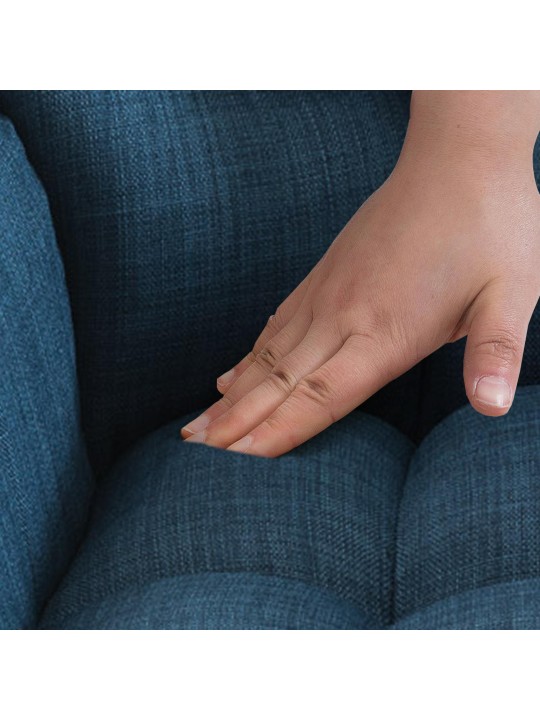 Barstol Damaso E stof med 4 fods stel, blå Barstol Damaso E stof med 4 fods stel, blå