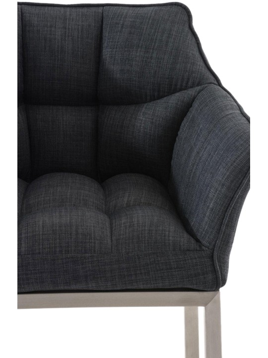 Barstol Damaso E stof med 4 fods stel, mørkegrå Barstol Damaso E stof med 4 fods stel, mørkegrå