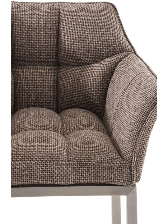 Barstol Damaso E stof med 4 fods stel, terrabrun Barstol Damaso E stof med 4 fods stel, terrabrun