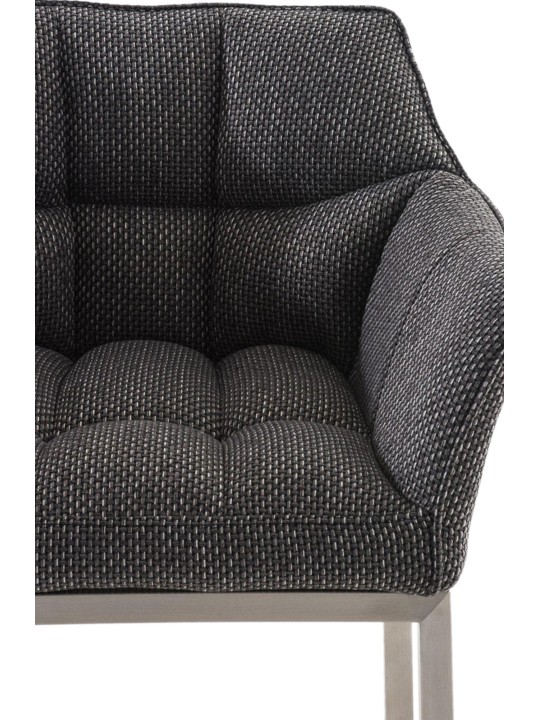 Barstol Damaso E stof med 4 fods stel, titangrå Barstol Damaso E stof med 4 fods stel, titangrå