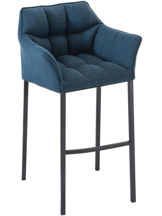 Barstol Damaso B stof med 4 fods stel, blå Barstol Damaso B stof med 4 fods stel, blå