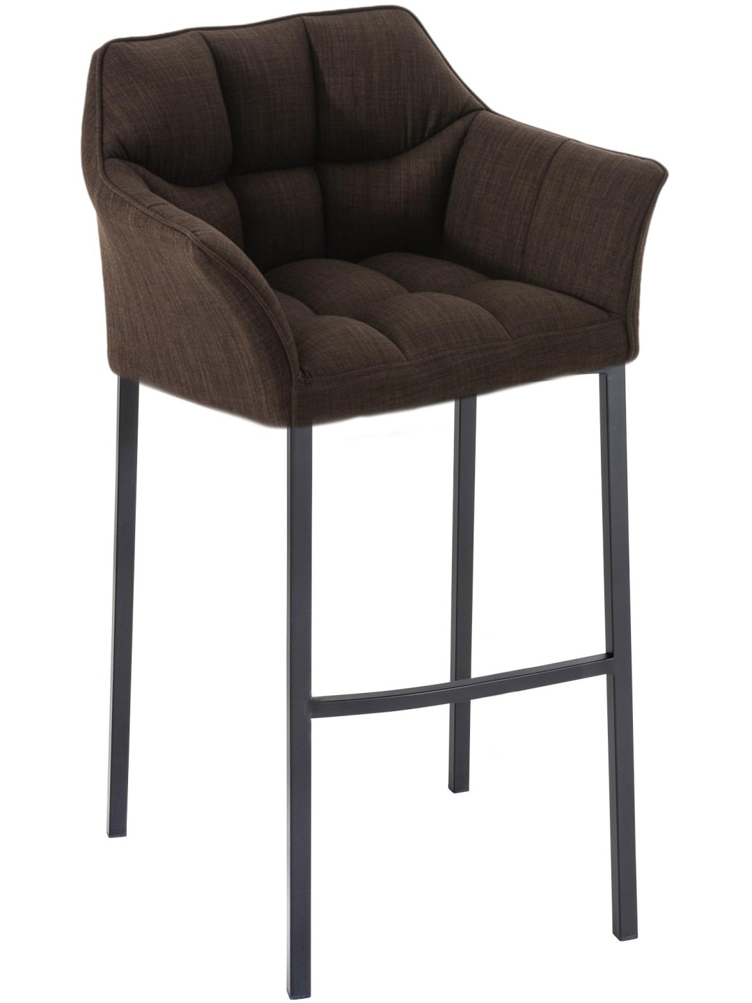 Barstol Damaso B stof med 4 fods stel, brun
