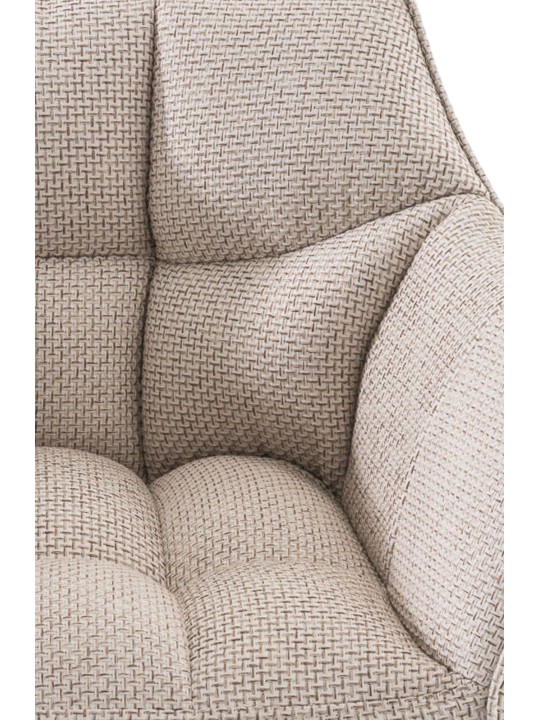 Barstol Damaso B stof med 4 fods stel, elfenben Barstol Damaso B stof med 4 fods stel, elfenben