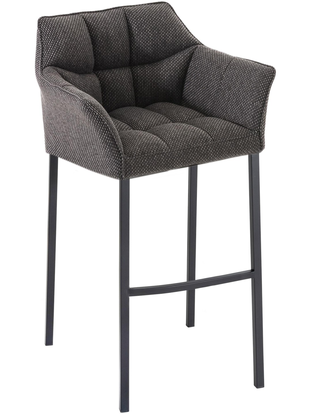 Barstol Damaso B stof med 4 fods stel, titangrå