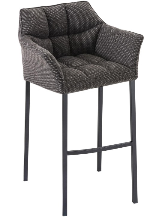 Barstol Damaso B stof med 4 fods stel, titangrå Barstol Damaso B stof med 4 fods stel, titangrå