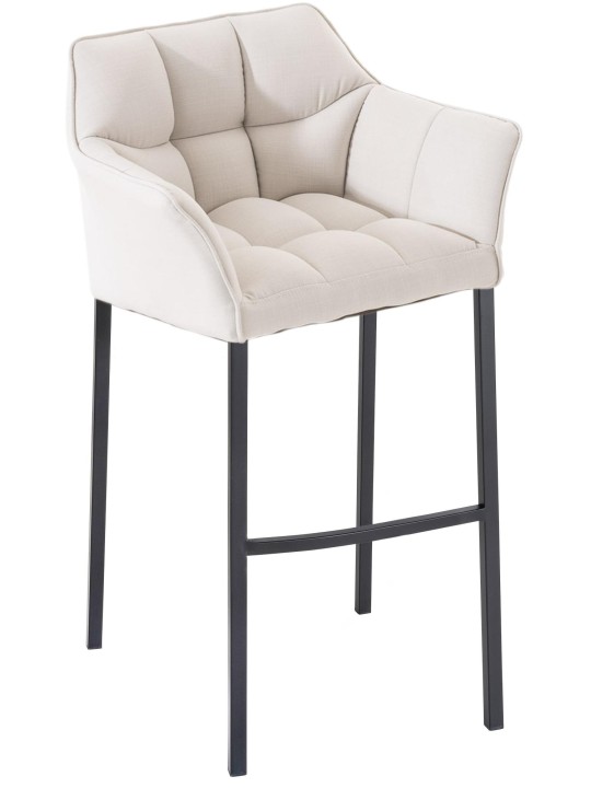 Barstol Damaso B stof med 4 fods stel, hvid Barstol Damaso B stof med 4 fods stel, hvid