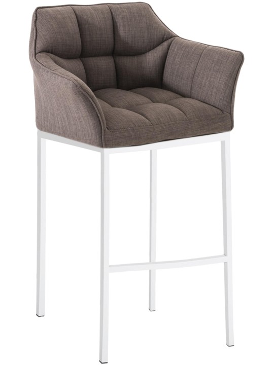 Barstol Damaso W stof med 4 fods stel, grå Barstol Damaso W stof med 4 fods stel, grå