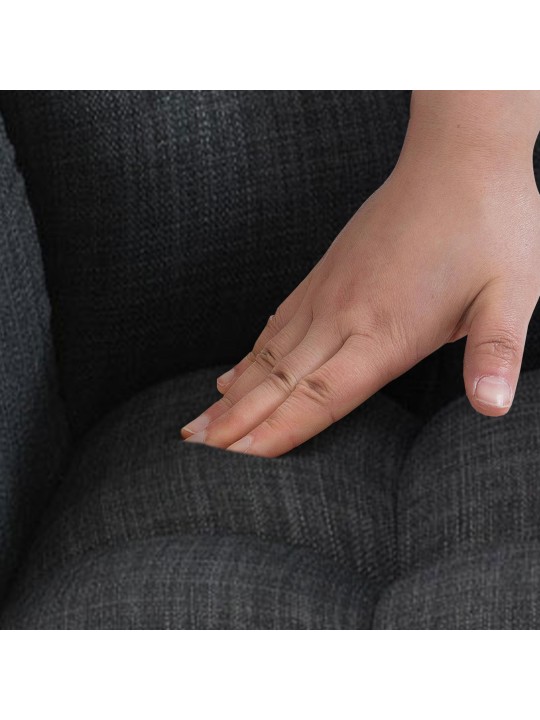 Barstol Damaso W stof med 4 fods stel, mørkegrå Barstol Damaso W stof med 4 fods stel, mørkegrå