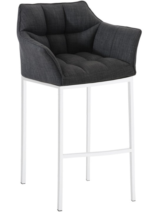 Barstol Damaso W stof med 4 fods stel, mørkegrå Barstol Damaso W stof med 4 fods stel, mørkegrå