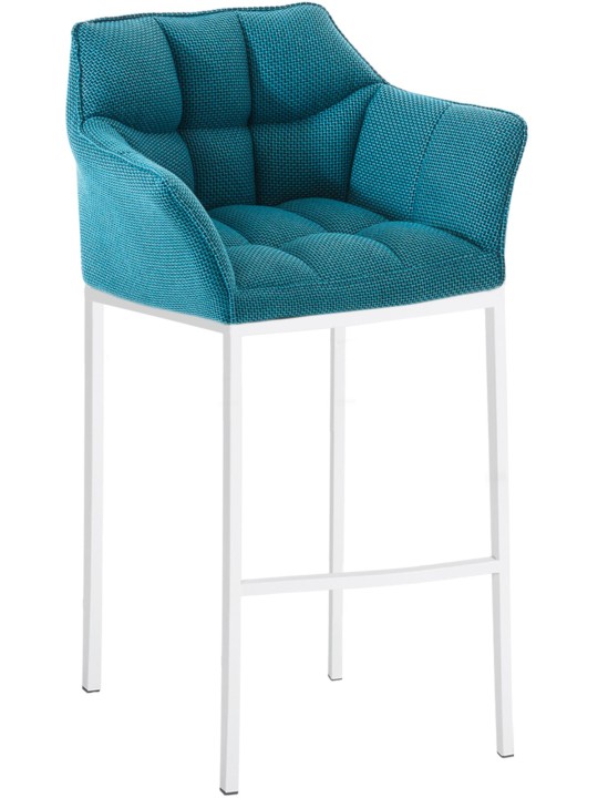 Barstol Damaso W stof med 4 fods stel, turkis Barstol Damaso W stof med 4 fods stel, turkis