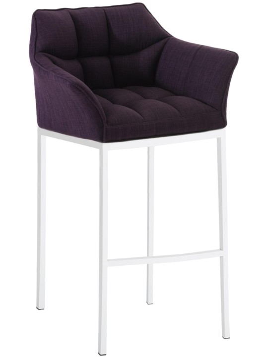 Barstol Damaso stof med 4 fods stel, lilla Barstol Damaso stof med 4 fods stel, lilla