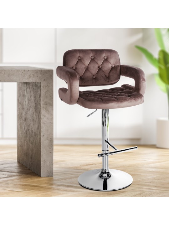 Barstol Dublin fløjlskrom, brun Barstol Dublin fløjlskrom, brun