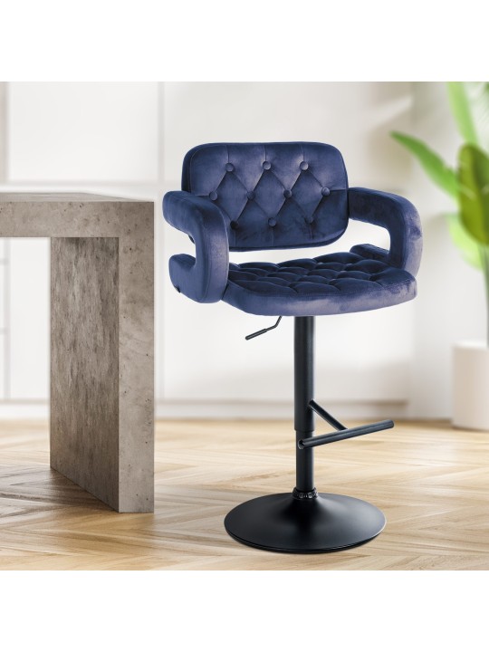 Barstol Dublin fløjl, blå Barstol Dublin fløjl, blå