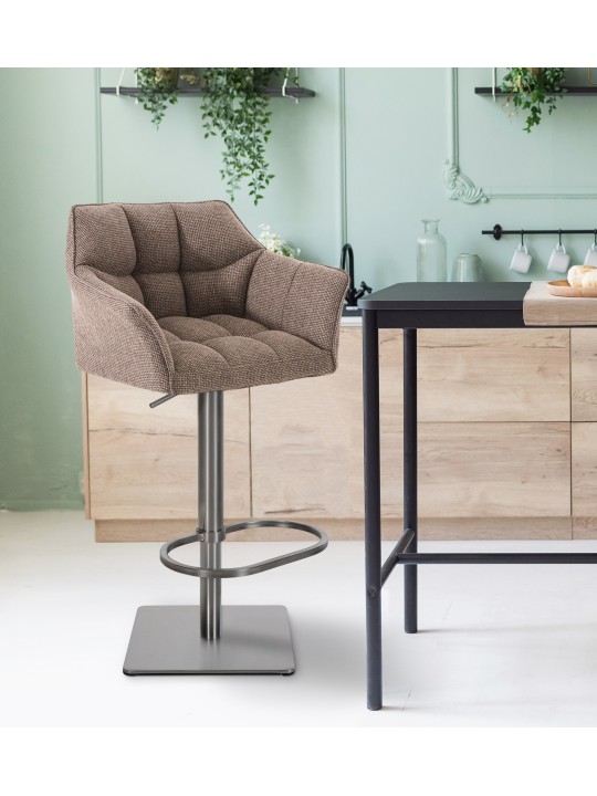 Barstol Damaso E stof, terrabrun