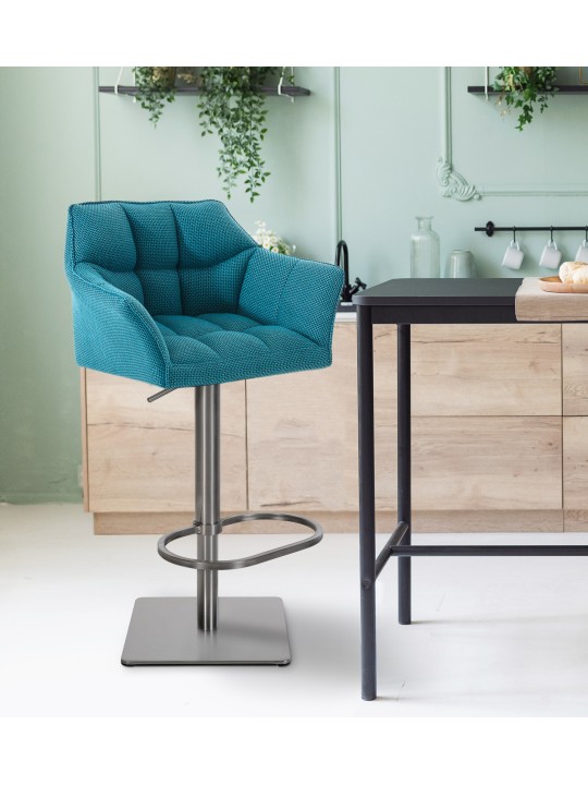 Barstol Damaso E stof, turkis