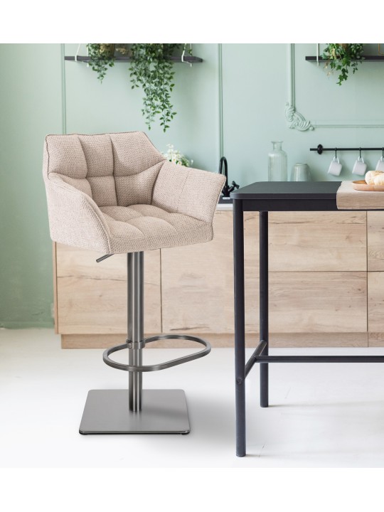 Barstol Damaso E stof, elfenben