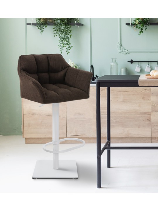 Barstol Damaso W stof, brun