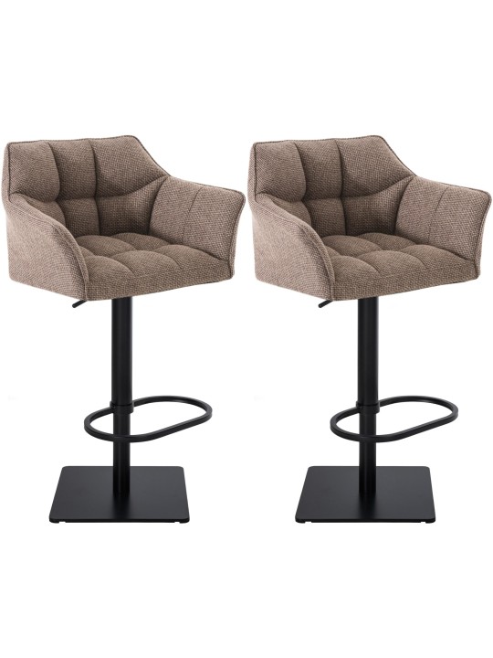 Sæt med 2 barstole Damaso stof, terrabrun Sæt med 2 barstole Damaso stof, terrabrun