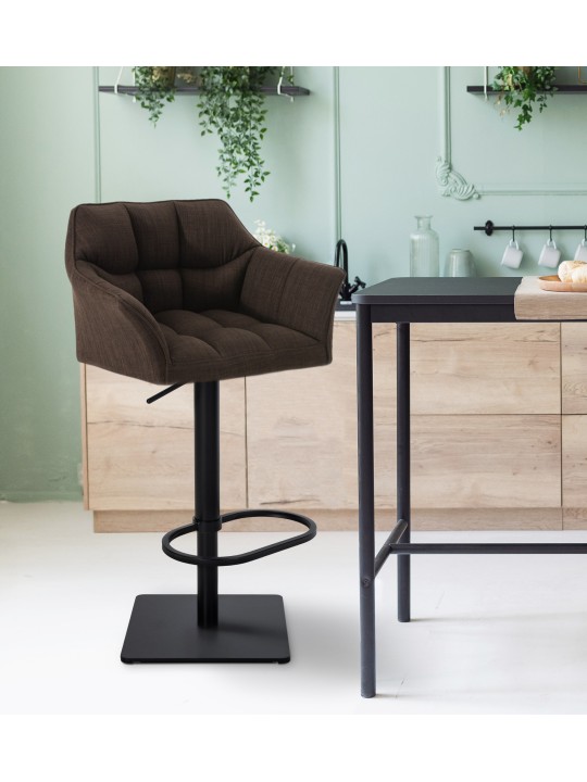 Sæt med 2 barstole Damaso stof, brun Sæt med 2 barstole Damaso stof, brun