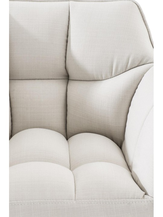 Sæt med 2 barstole Damaso stof, hvid Sæt med 2 barstole Damaso stof, hvid