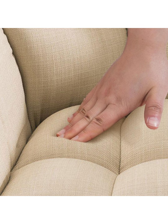 Sæt med 2 barstole Damaso stof rustfrit stål, creme Sæt med 2 barstole Damaso stof rustfrit stål, creme