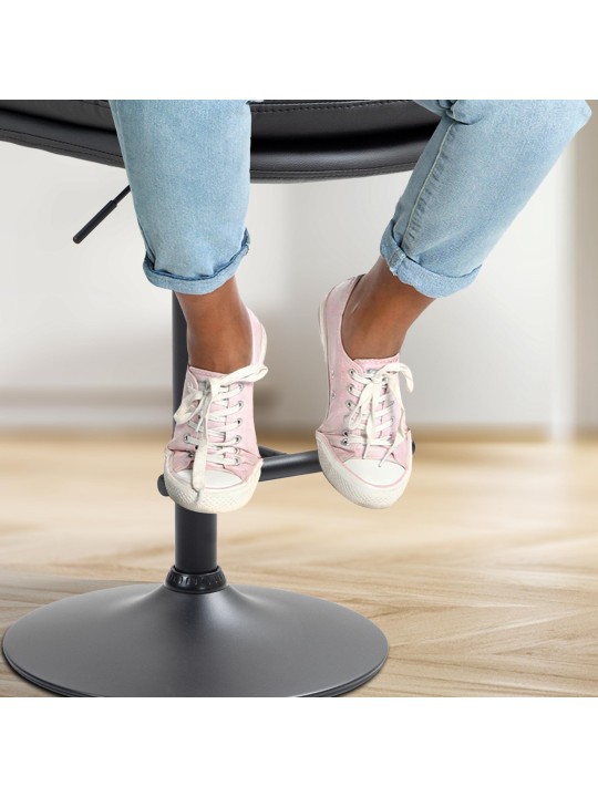 Barstol Damar imiteret læder, sort Barstol Damar imiteret læder, sort