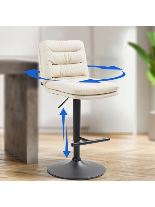 Barstol Damar imiteret læder, creme