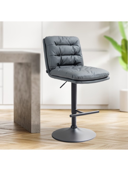 Barstol Damar imiteret læder, grå