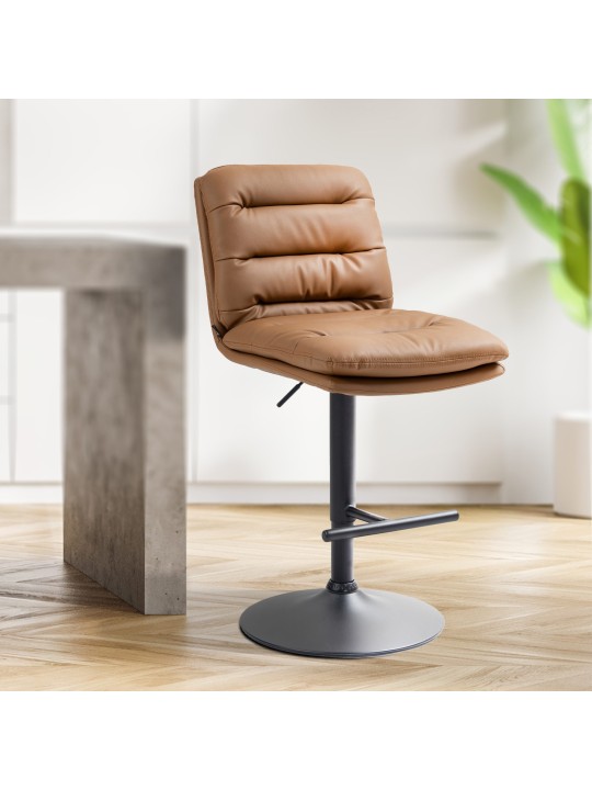 Barstol Damar imiteret læder, lysebrun Barstol Damar imiteret læder, lysebrun