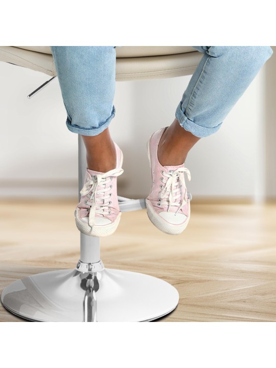 Barstol Damar kunstlæder krom, creme Barstol Damar kunstlæder krom, creme