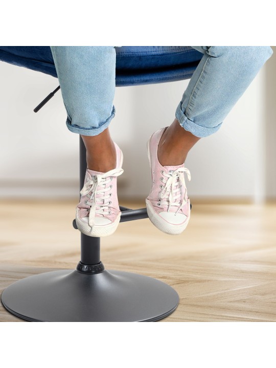 Barstol Damar fløjl, blå