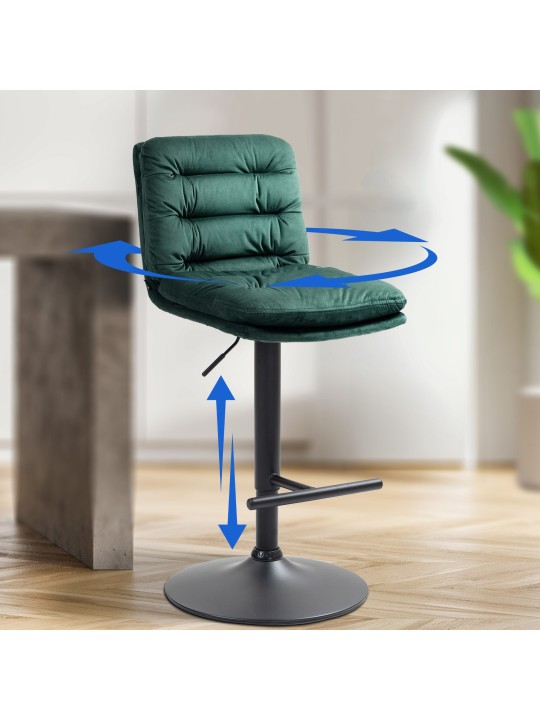 Barstol Damar fløjl, grøn Barstol Damar fløjl, grøn