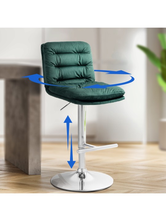 Barstol Damar fløjlskrom, grøn Barstol Damar fløjlskrom, grøn