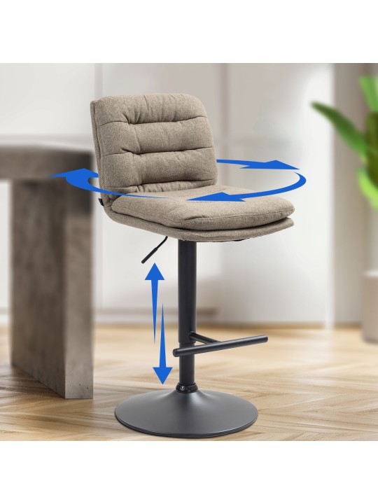 Barstol Damar stof, taupe Barstol Damar stof, taupe