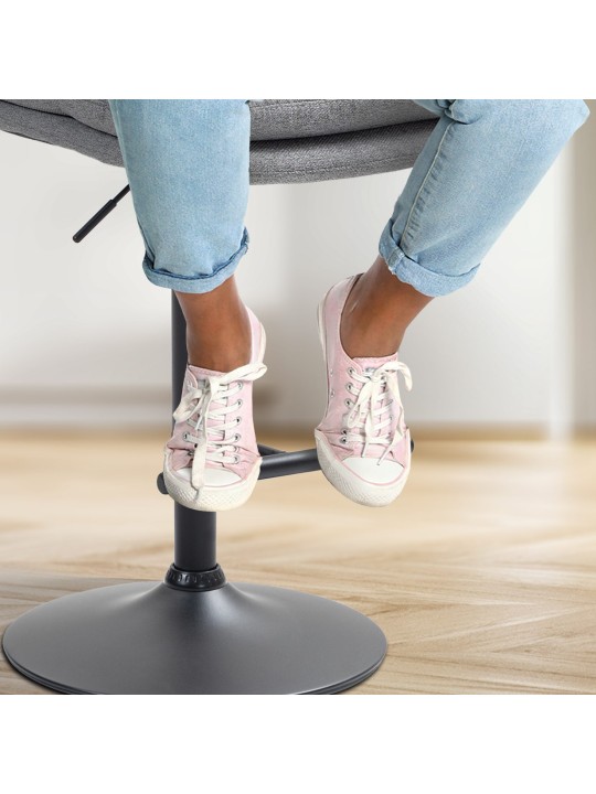 Barstol Damar stof, grå