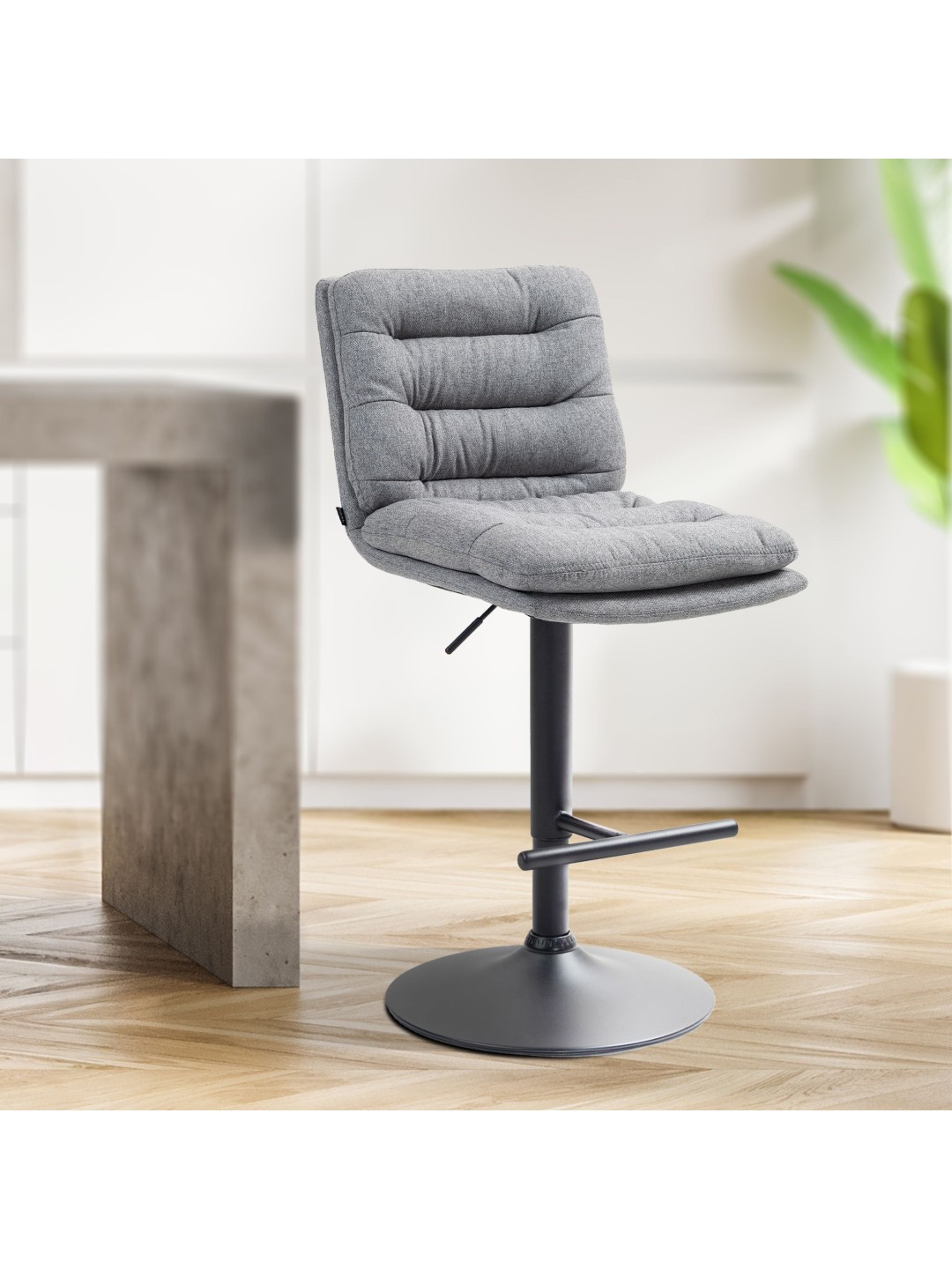 Barstol Damar stof, grå