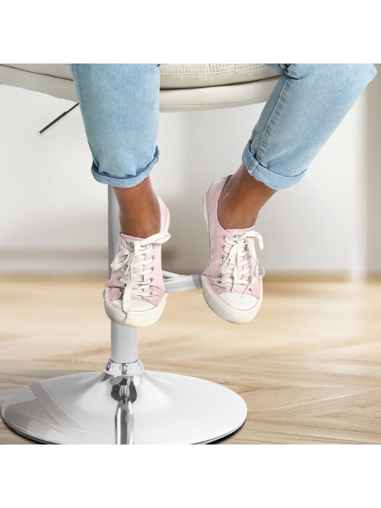 Barstol Damar stof krom, creme Barstol Damar stof krom, creme