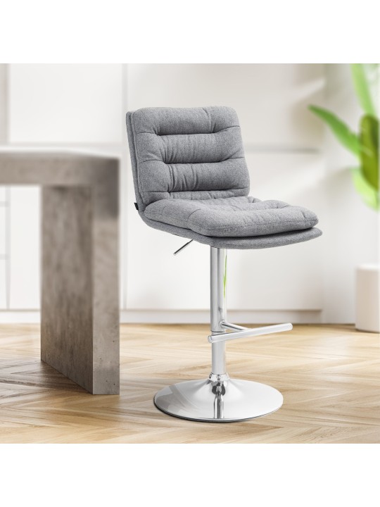 Barstol Damar stof krom, grå Barstol Damar stof krom, grå