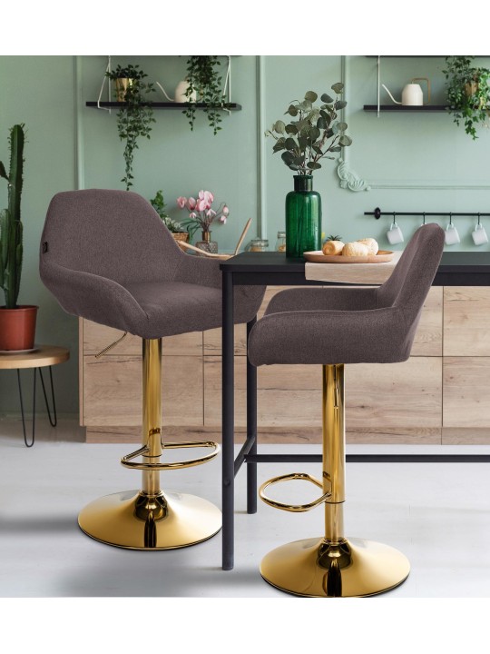 Barstol Braga Guld stof, brun