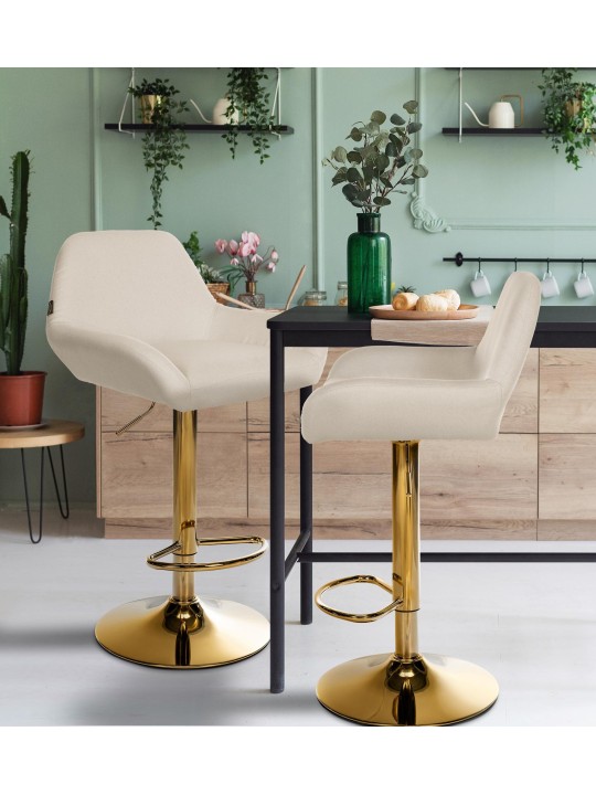 Barstol Braga Guld stof, creme