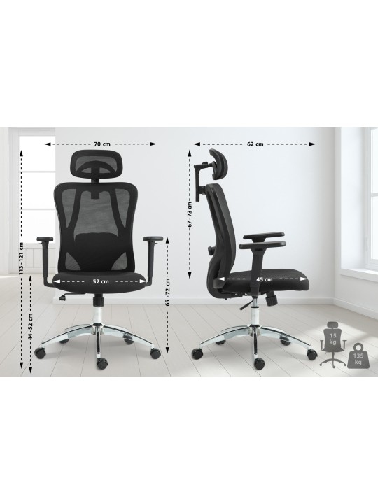 Kontorstol Bryden, sort