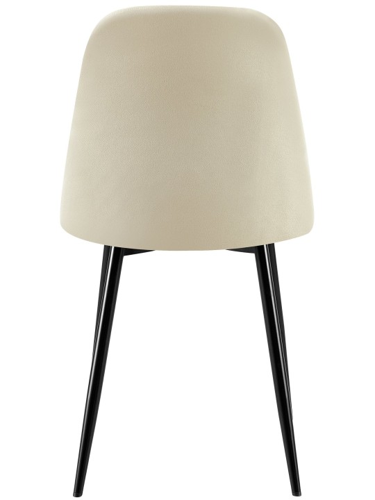 Sæt med 4 stole Giverny stof, creme