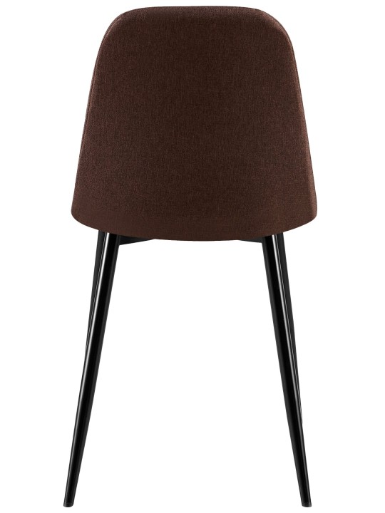 Sæt med 4 stole Giverny stof, brun