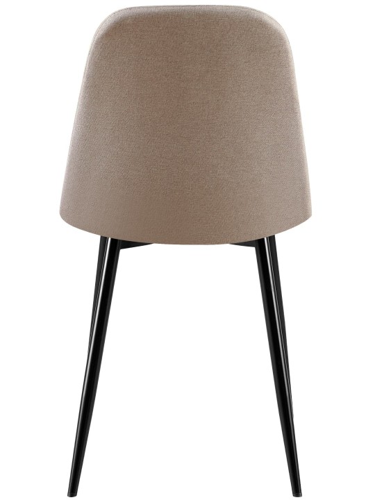 Sæt med 4 stole Giverny stof, grå