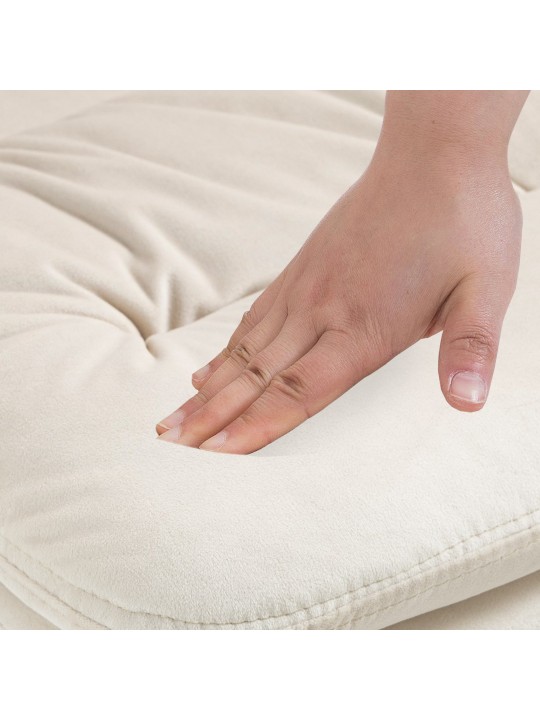 Sæt med 2 barstole Damar velvet, creme