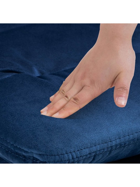 Sæt med 2 barstole Damar velvet, blå Sæt med 2 barstole Damar velvet, blå