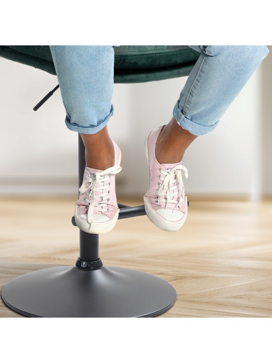 Sæt med 2 barstole Damar velvet, grøn