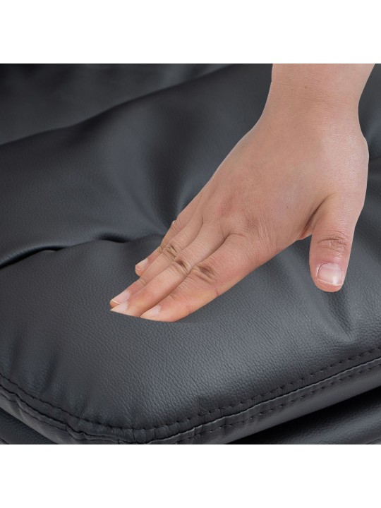 Sæt med 2 barstole Damar imiteret læder, sort