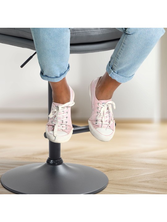 Sæt med 2 barstole Damar imiteret læder, grå Sæt med 2 barstole Damar imiteret læder, grå