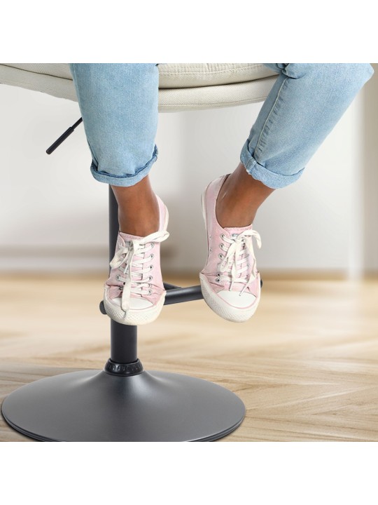 Sæt med 2 barstole Damar stof, creme Sæt med 2 barstole Damar stof, creme